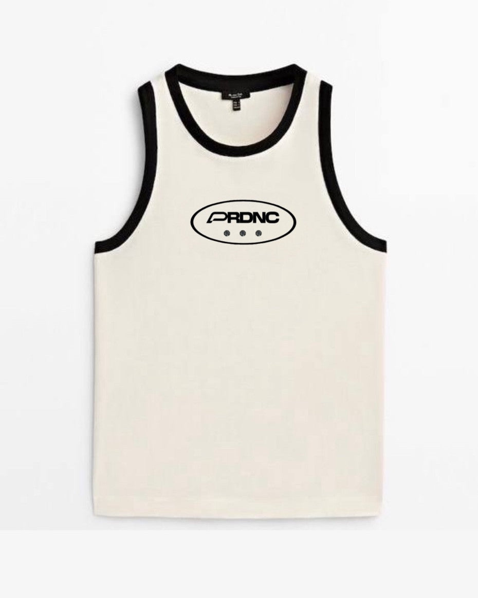 PRDNC WHITE STONED TANKTOP