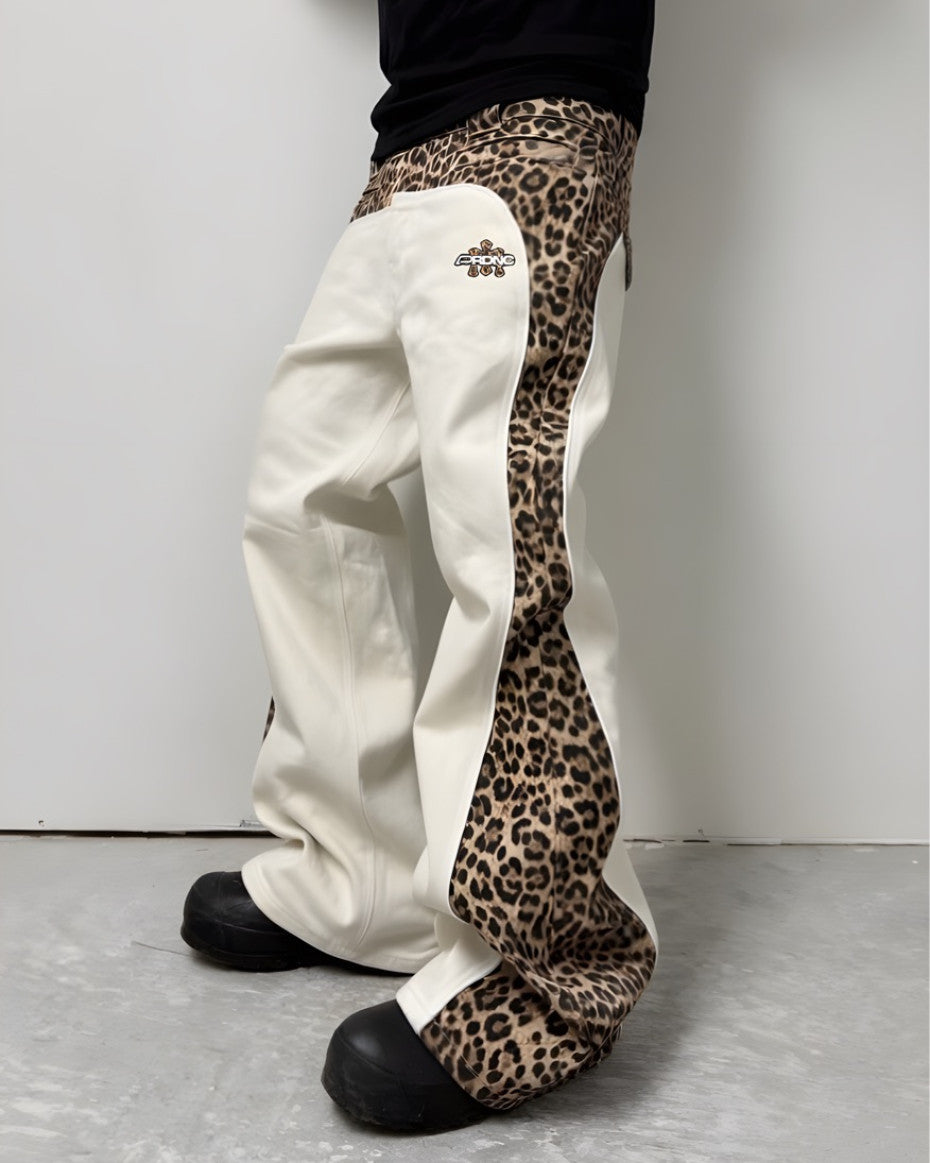 PRDNC WHITE 2 TWO TONE LEOPARD JEANS