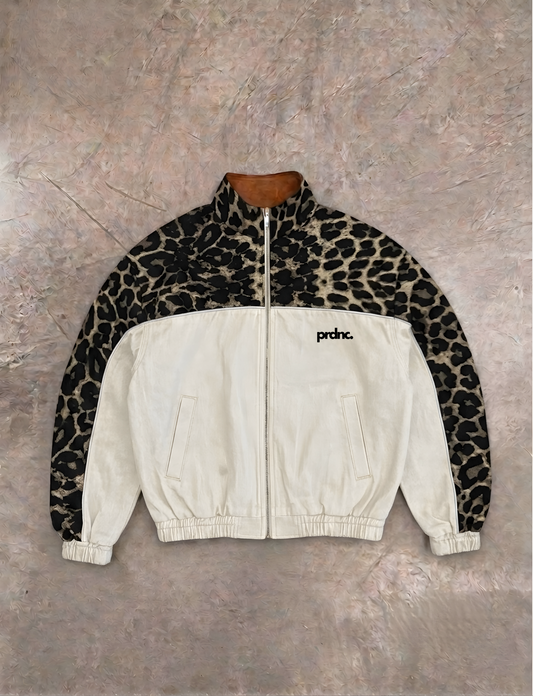 PRDNC LEOPARD PRINT JEAN JACKET