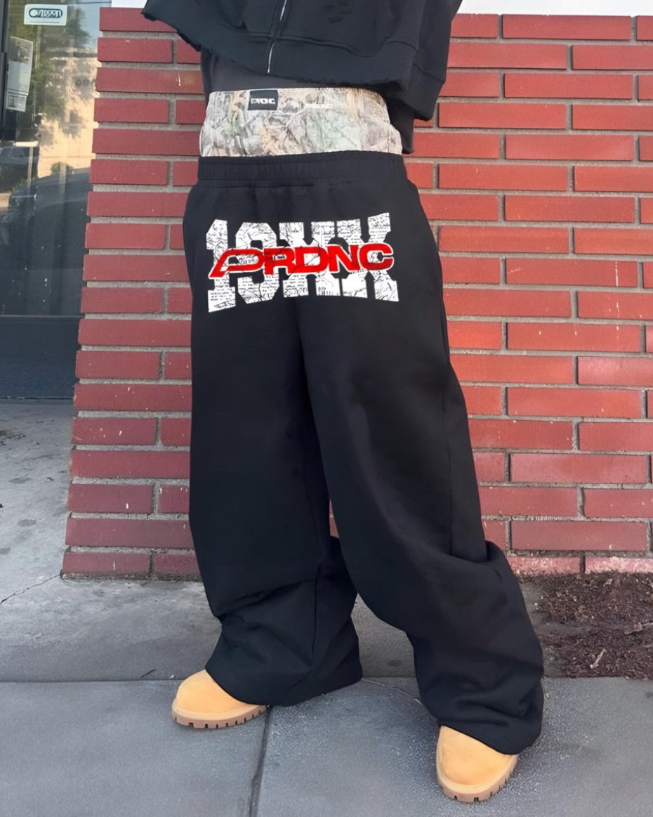 PRDNC 19XX D2 BLACK BAGGY JOGGERS
