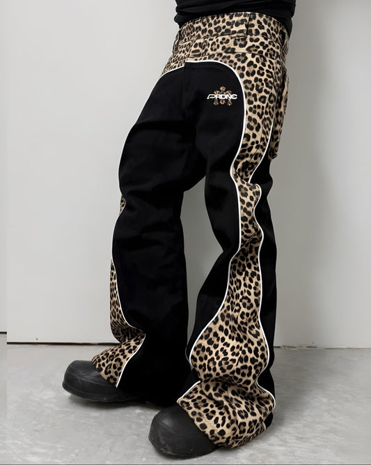 PRDNC BLACK 2 TWO TONE LEOPARD JEANS