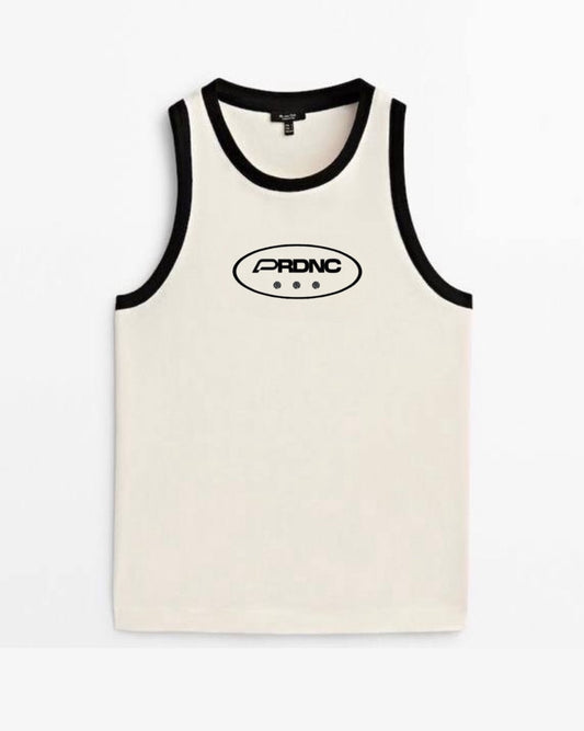 PRDNC WHITE STONED TANKTOP