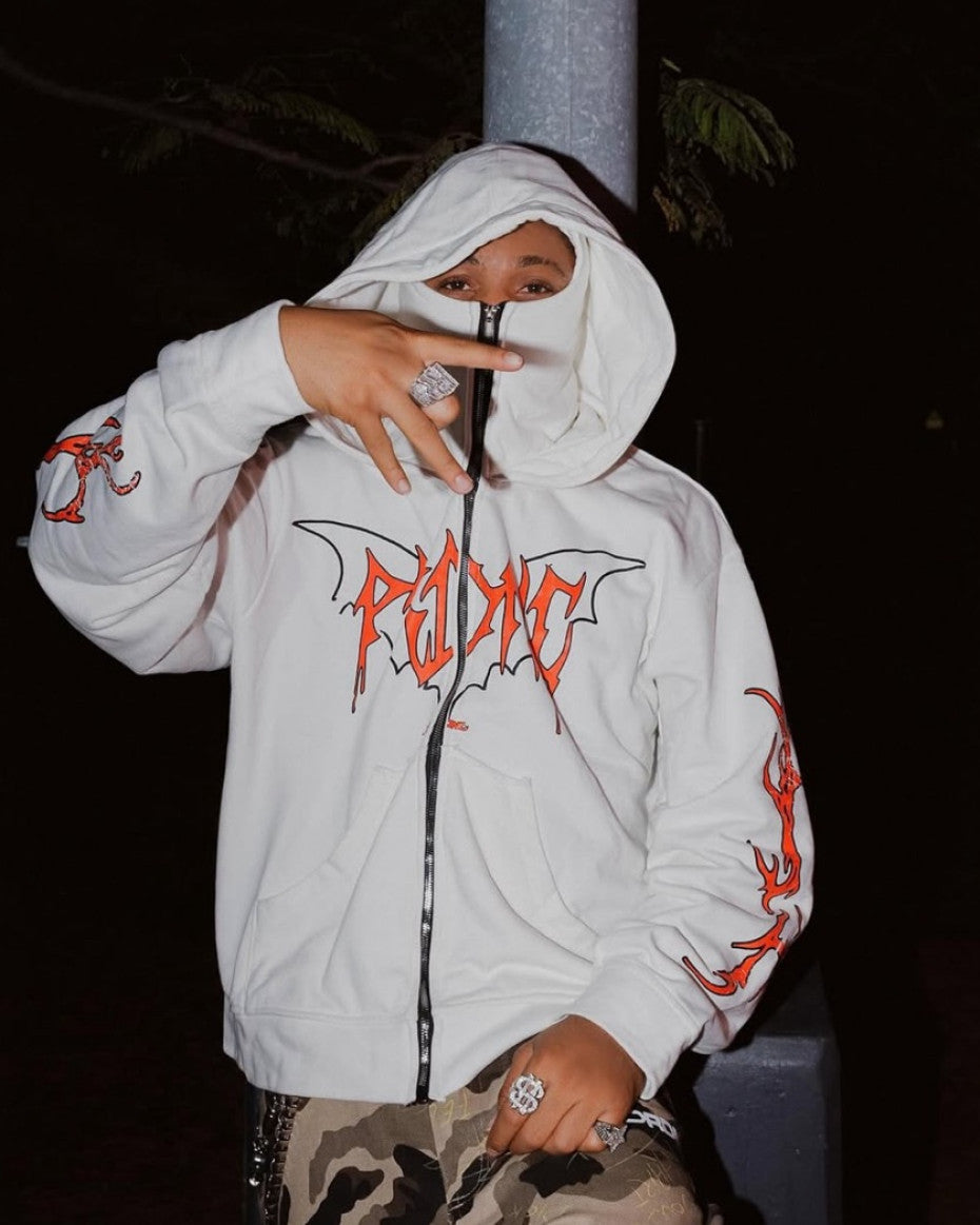 PRDNC WHITE NINJA HOODIE