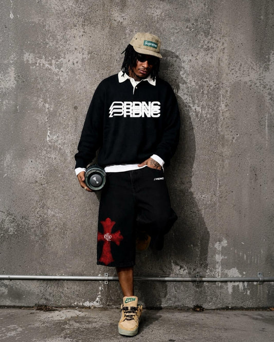 PRDNC BLACK SHADOW SWEATSHIRT & RELIC CROSS JORT