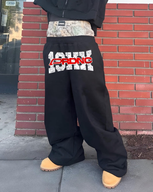 PRDNC 19XX D2 BLACK BAGGY JOGGERS